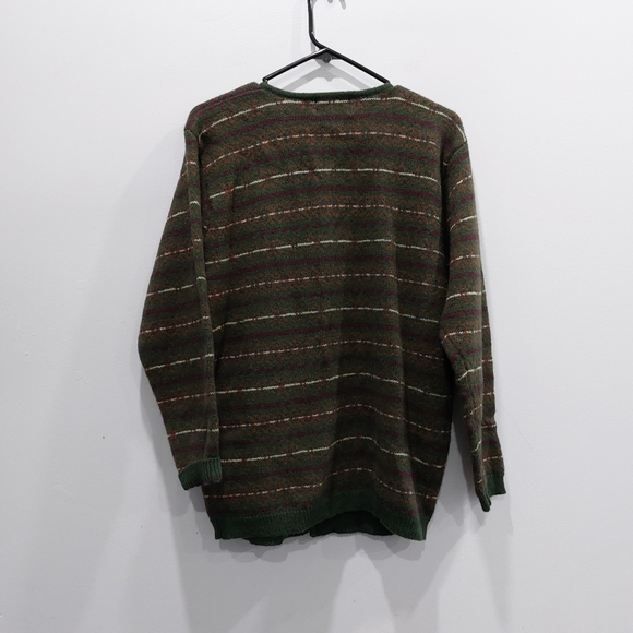 Vintage Northern Traditions Grandmacore Wool Striped Cardigan - Picture 6 of 7